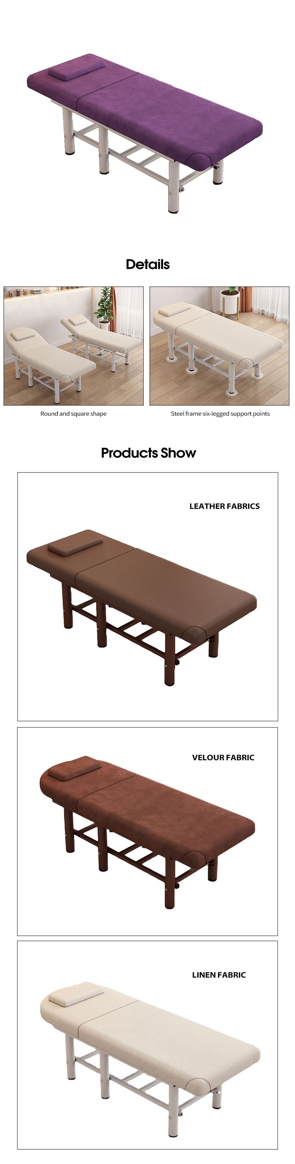Массажный стол со стальным каркасом подголовника Массажный стол со стальным каркасом подголовника