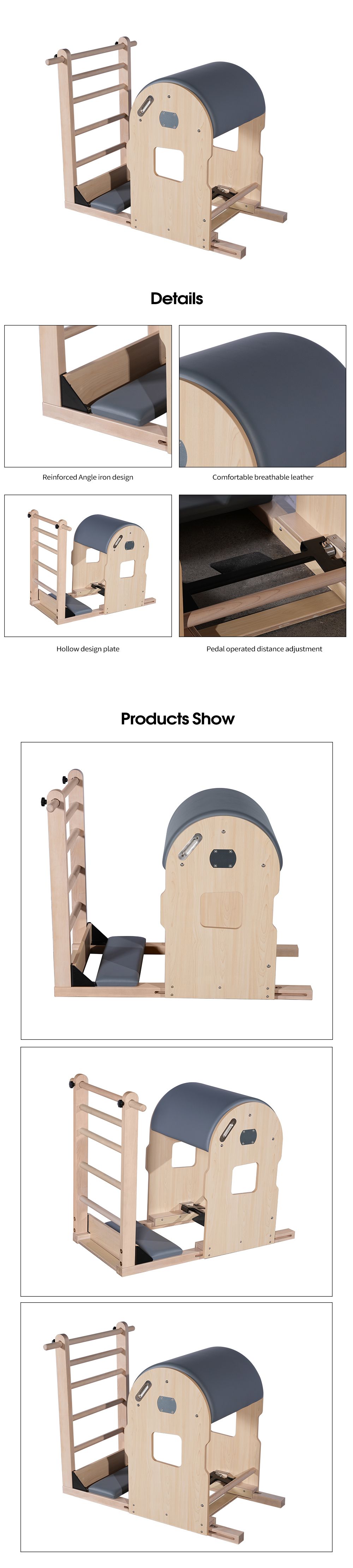 Регулировка ножек клена для пилатеса на лестничном стволе Регулировка ножек клена для пилатеса на лестничном стволе