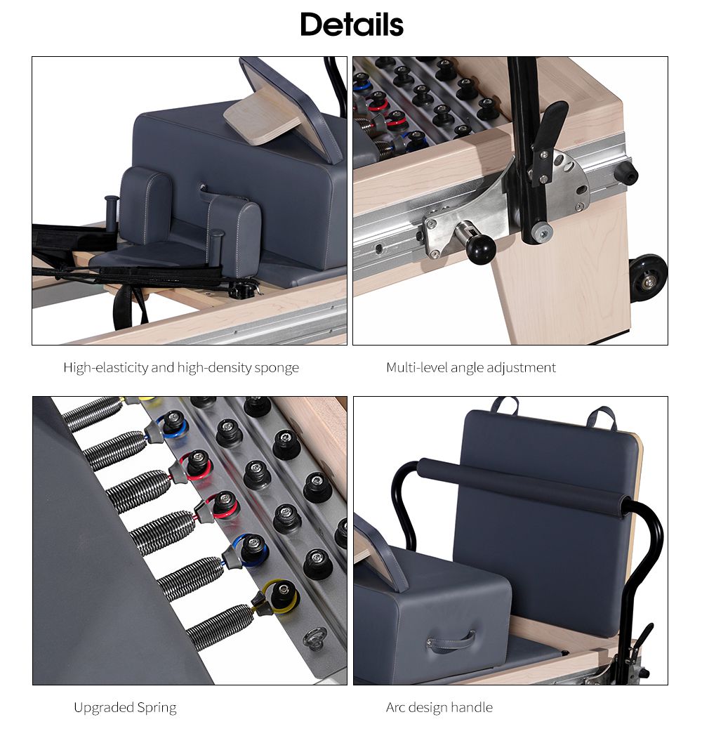 Деревянная кровать-трансформер для пилатеса на колесиках Деревянная кровать-трансформер для пилатеса на колесиках