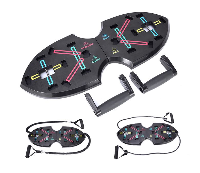 Усовершенствованная штанга для отжимания 15 в 1 с полосами сопротивления