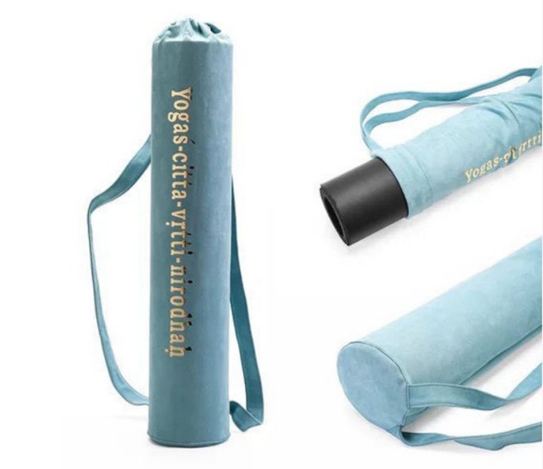 Сумка для хранения модного дорожного коврика для йоги из замши