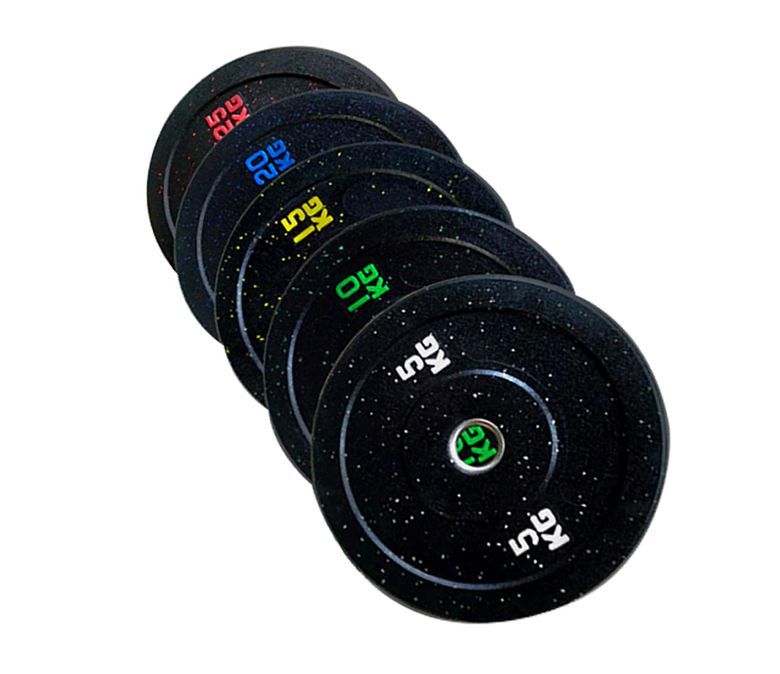 Пластина для штанги из цветных резиновых гранул