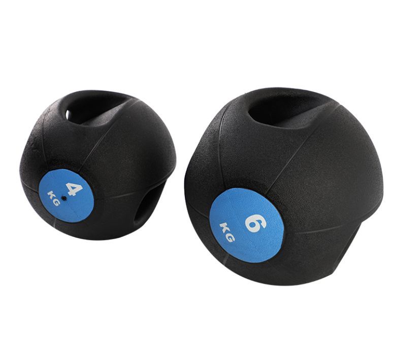 Прочный резиновый медицинский мяч с двойным захватом