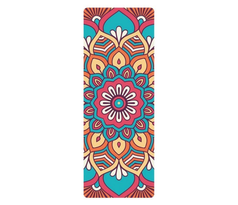 Высококачественный коврик для йоги с принтом из замши TPE