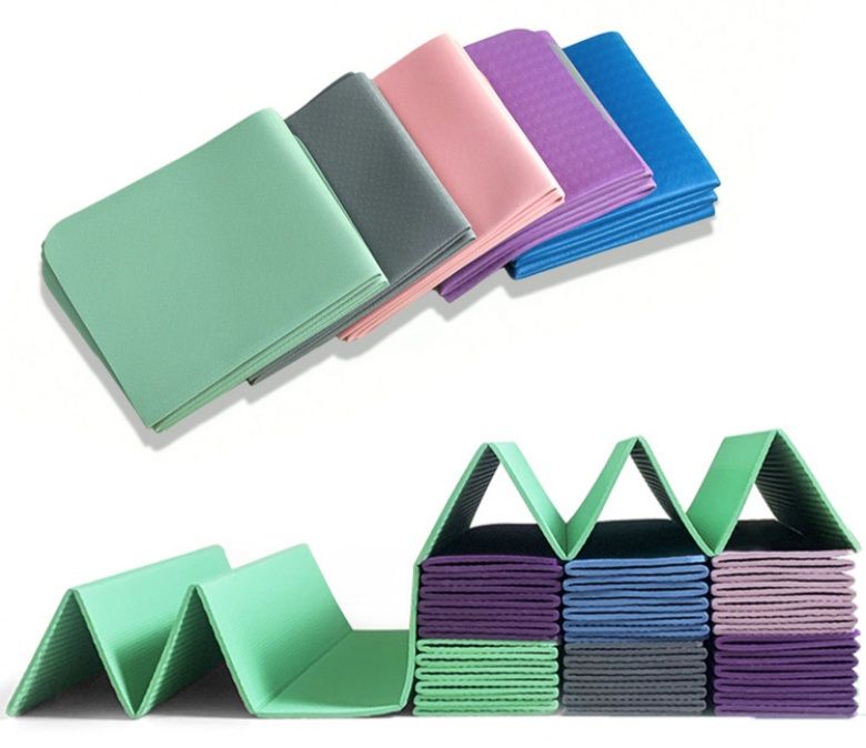 Оптовый Складной тонкий коврик для йоги из TPE для путешествий