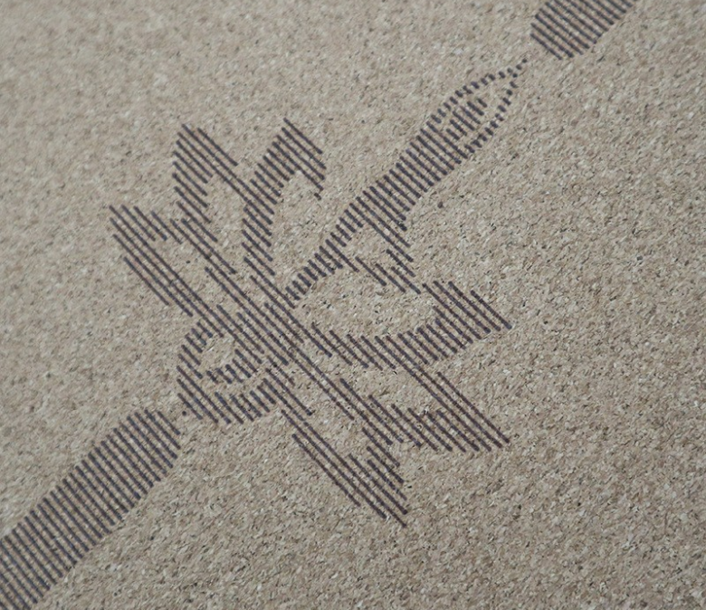 Студийный пробковый резиновый коврик для йоги с выравнивающими линиями